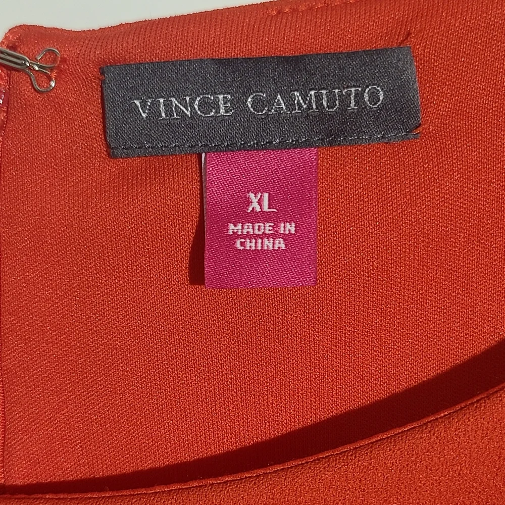Vince Camuto Orange/Red Women's Dress Size XL - Picture 4 of 5